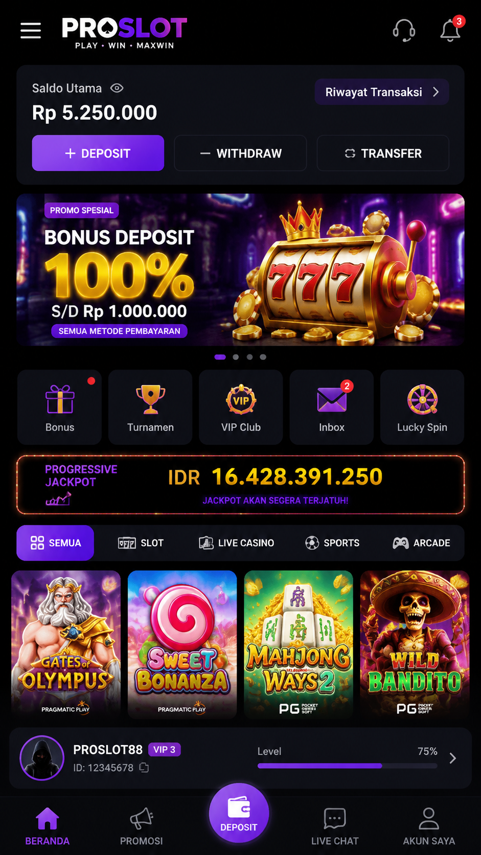 Screenshot 3 proslot